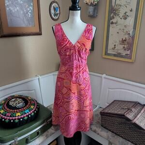 2000s Liz Claiborne Silk Paisley Dress